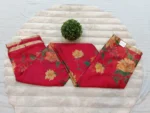 CHINON IVORY SAREE  - MADHU CREATION - Red