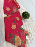 CHINON IVORY SAREE  - MADHU CREATION - Red - Image 3
