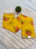 CHINON IVORY SAREE YELLOW - MADHU CREATION - Image 2