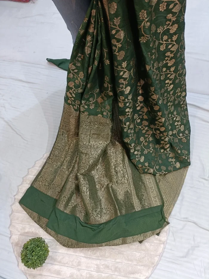 KANJIVARAM SILK SAREE GREEN- MADHU CREATION - Image 1