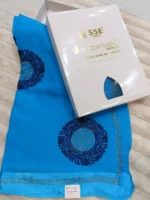 SAR-CHAKRI PURE CHIFFON RESHAM EMBROIDERY SAREE BLUE