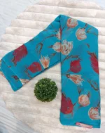 AURA CFN PRINT PURE CHIFFON FLORAL PRINTED SAREE BLUE - Image 3