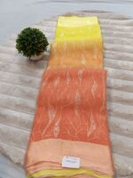 Shivali Pure Chiffon Resham Embroidery Saree -Yellowish- Madhu Creation - Image 2